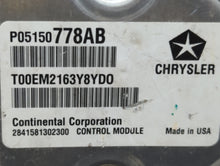 2014 Dodge Avenger PCM Engine Control Computer ECU ECM PCU OEM P/N:P05150778AB P68205119AC, P68205119AF, P68205119AE Fits OEM Used Auto Parts