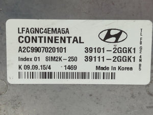 2015-2017 Hyundai Sonata PCM Engine Control Computer ECU ECM PCU OEM P/N:39101-2GGK1 Fits Fits 2015 2016 2017 OEM Used Auto Parts