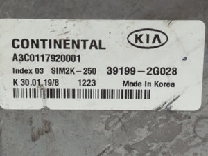 2019-2020 Kia Optima PCM Engine Control Computer ECU ECM PCU OEM P/N:39199-2G028 Fits Fits 2019 2020 OEM Used Auto Parts