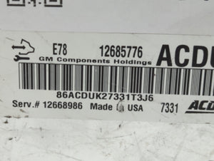 2017-2021 Buick Encore PCM Engine Control Computer ECU ECM PCU OEM P/N:12685776 Fits Fits 2017 2018 2019 2020 2021 OEM Used Auto Parts