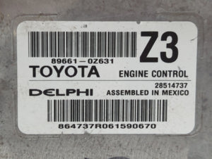 2015-2016 Toyota Corolla PCM Engine Control Computer ECU ECM PCU OEM P/N:89661-0Z631 Fits Fits 2015 2016 OEM Used Auto Parts