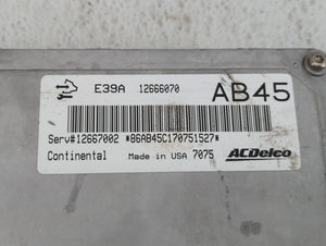 2017-2020 Chevrolet Impala PCM Engine Control Computer ECU ECM PCU OEM P/N:12666070 Fits Fits 2017 2018 2019 2020 OEM Used Auto Parts