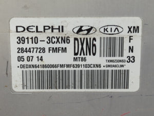 2015 Kia Sorento PCM Engine Control Computer ECU ECM PCU OEM P/N:39110-3CXN6 39110-3CXN5 Fits OEM Used Auto Parts