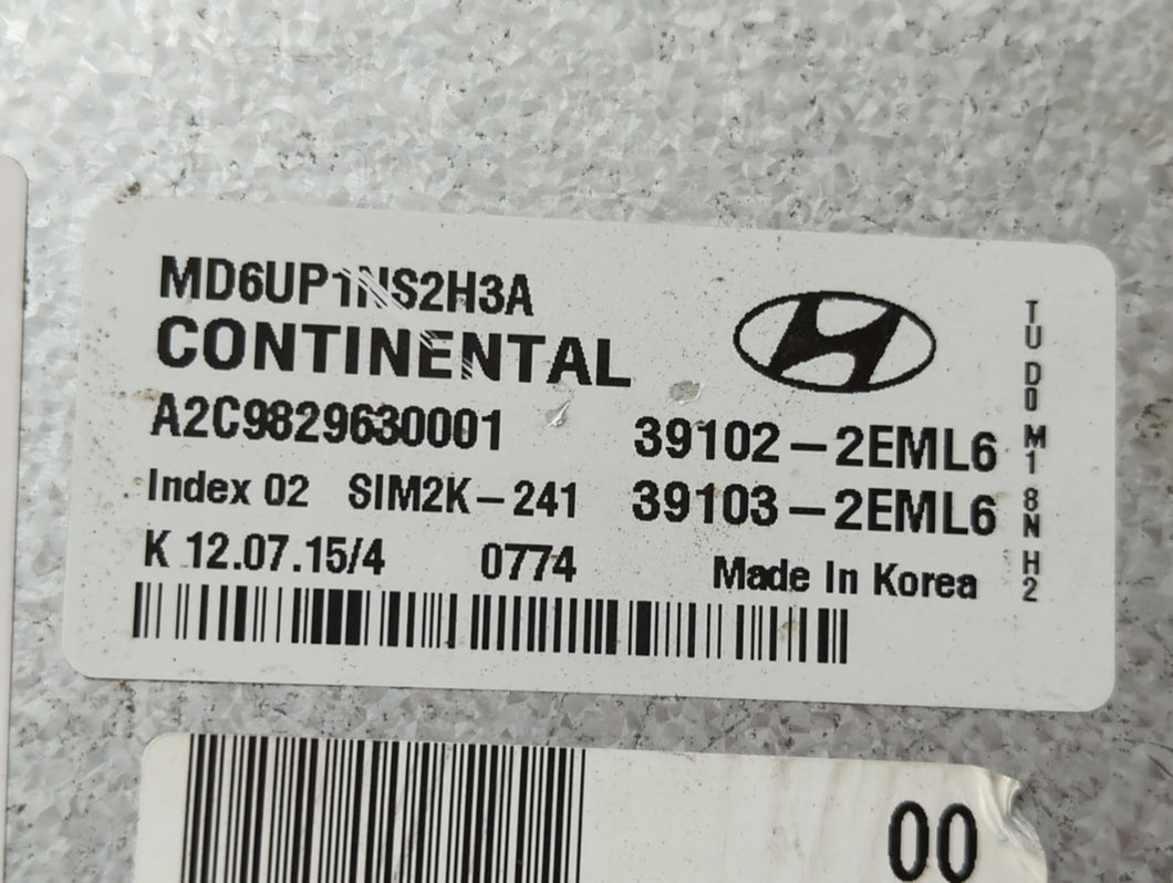 2014-2016 Hyundai Elantra PCM Engine Control Computer ECU ECM PCU OEM P/N:A2C53343556 821704B Fits Fits 2014 2015 2016 OEM Used Auto Parts