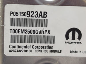 2015 Dodge Journey PCM Engine Control Computer ECU ECM PCU OEM P/N:P05150923AB P68239253AC, P68239253AB, P68239254AB Fits OEM Used Auto Parts