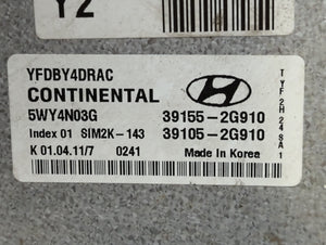 2011-2015 Hyundai Sonata PCM Engine Control Computer ECU ECM PCU OEM P/N:39155-2G910 Fits Fits 2011 2012 2013 2014 2015 OEM Used Auto Parts