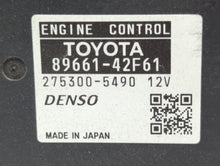 2008 Toyota Rav4 PCM Engine Control Computer ECU ECM PCU OEM P/N:89661-42F61 89661-42F60 Fits OEM Used Auto Parts