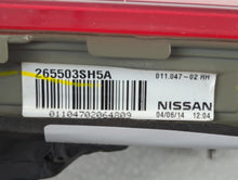 2013-2015 Nissan Sentra Tail Light Assembly Passenger Right OEM P/N:265503SH5A Fits Fits 2013 2014 2015 OEM Used Auto Parts