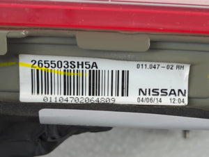 2013-2015 Nissan Sentra Tail Light Assembly Passenger Right OEM P/N:265503SH5A Fits Fits 2013 2014 2015 OEM Used Auto Parts