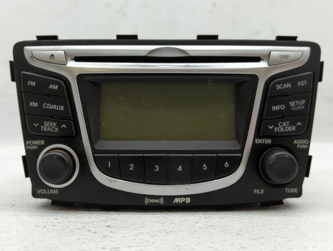 2013 Hyundai Accent Radio AM FM Cd Player Receiver Replacement P/N:96170-1R1004X Fits OEM Used Auto Parts