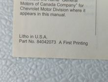 2018 Chevrolet Cruze Owners Manual Book Guide OEM Used Auto Parts