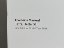 2018 Volkswagen Jetta Owners Manual Book Guide OEM Used Auto Parts