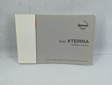 2003 Nissan Xterra Owners Manual Book Guide P/N:OM3E WD22U1 OEM Used Auto Parts