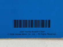 2007 Honda Accord Owners Manual Book Guide OEM Used Auto Parts