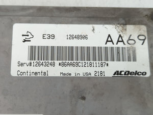 2012 Buick Enclave PCM Engine Control Computer ECU ECM PCU OEM P/N:12648906 Fits Fits 2013 2014 2015 2016 OEM Used Auto Parts