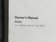 2019 Volkswagen Atlas Owners Manual Book Guide OEM Used Auto Parts