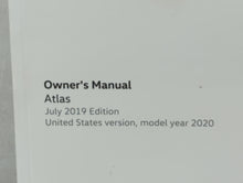 2019 Volkswagen Atlas Owners Manual Book Guide OEM Used Auto Parts