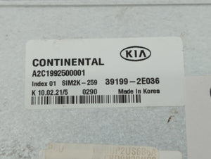 2019-2021 Kia Forte PCM Engine Control Computer ECU ECM PCU OEM P/N:39199-2E036 Fits Fits 2019 2020 2021 OEM Used Auto Parts