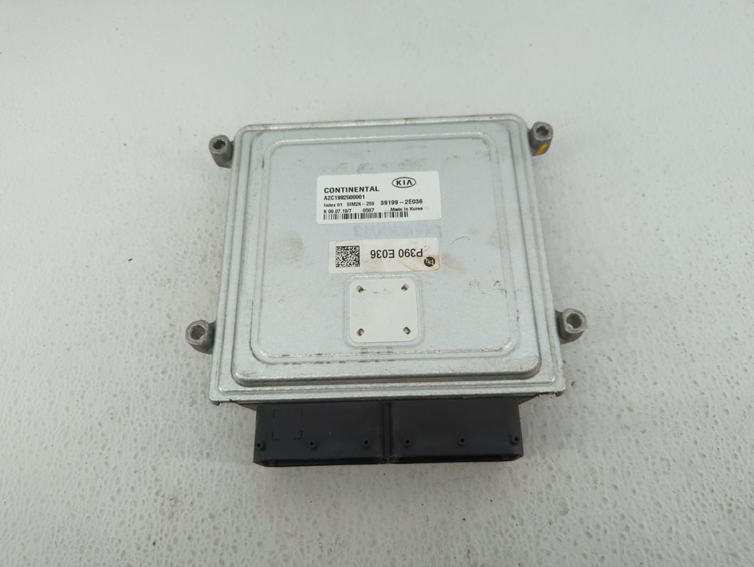 2019-2021 Kia Forte PCM Engine Control Computer ECU ECM PCU OEM P/N:39199-2E036 Fits Fits 2019 2020 2021 OEM Used Auto Parts