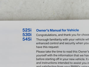 2004 Bmw 525i Owners Manual Book Guide OEM Used Auto Parts