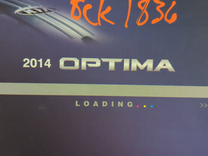 2014 Kia Optima Owners Manual Book Guide P/N:A4CO-EU30C OEM Used Auto Parts