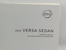 2018 Nissan Versa Owners Manual Book Guide OEM Used Auto Parts