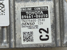 2015 Toyota Camry PCM Engine Control Computer ECU ECM PCU OEM P/N:89661-06U10 Fits OEM Used Auto Parts