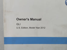 2012 Volkswagen Gli Owners Manual Book Guide OEM Used Auto Parts