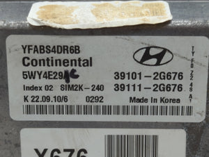 2011-2014 Hyundai Sonata PCM Engine Control Computer ECU ECM PCU OEM P/N:39101-2G676 Fits Fits 2011 2012 2013 2014 OEM Used Auto Parts