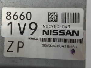 2014-2017 Nissan Versa PCM Engine Control Computer ECU ECM PCU OEM P/N:NEC980-043 Fits Fits 2014 2015 2016 2017 OEM Used Auto Parts