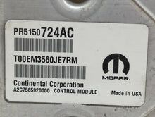 2013 Chrysler Town & Country PCM Engine Control Computer ECU ECM PCU OEM P/N:P05150724AC Fits OEM Used Auto Parts