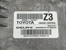 2015-2016 Toyota Corolla PCM Engine Control Computer ECU ECM PCU OEM P/N:89661-0Z631 Fits Fits 2015 2016 OEM Used Auto Parts