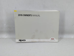 2016 Kia Rio Owners Manual Book Guide P/N:G1W0-EU57F OEM Used Auto Parts