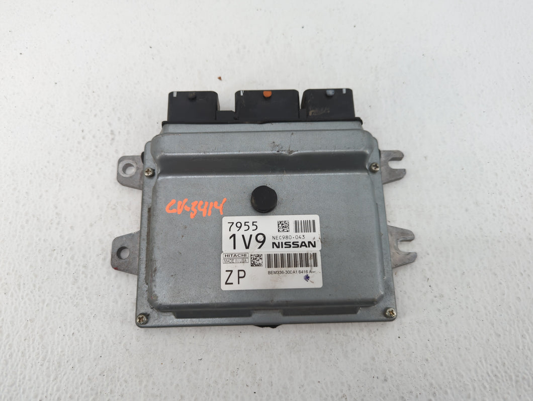 2014-2017 Nissan Versa PCM Engine Control Computer ECU ECM PCU OEM P/N:NEC980-043 Fits Fits 2014 2015 2016 2017 OEM Used Auto Parts