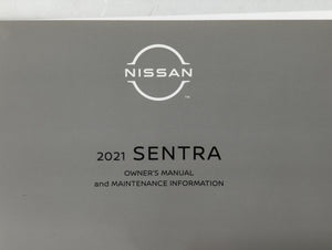 2021 Nissan Sentra Owners Manual Book Guide P/N:0M21EM 0B18U2 OEM Used Auto Parts