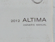 2012 Nissan Altima Owners Manual Book Guide P/N:OM2E 0L32U0 OEM Used Auto Parts