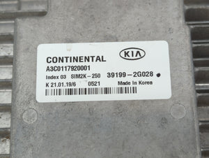 2019-2020 Kia Optima PCM Engine Control Computer ECU ECM PCU OEM P/N:39199-2G028 Fits Fits 2019 2020 OEM Used Auto Parts