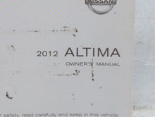 2012 Nissan Altima Owners Manual Book Guide P/N:OM2E 0L32U0 OEM Used Auto Parts