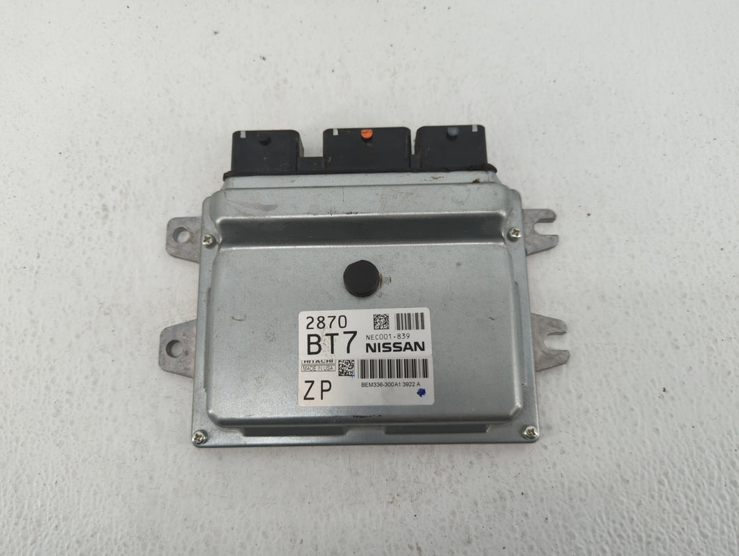 2014-2017 Nissan Versa PCM Engine Control Computer ECU ECM PCU OEM P/N:NEC001-839 Fits Fits 2014 2015 2016 2017 OEM Used Auto Parts