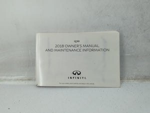 2018 Infiniti Q50 Owners Manual Book Guide P/N:OM18E0 0V37U0 OEM Used Auto Parts