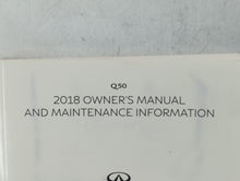 2018 Infiniti Q50 Owners Manual Book Guide P/N:OM18E0 0V37U0 OEM Used Auto Parts