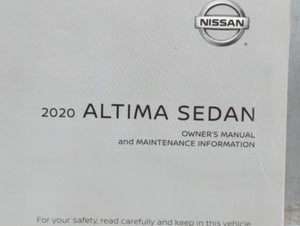 2020 Nissan Altima Owners Manual Book Guide P/N:OM20EA 0L34U2 OEM Used Auto Parts