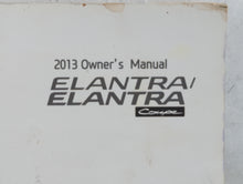 2013 Hyundai Elantra Owners Manual Book Guide P/N:A3X0-EU20I OEM Used Auto Parts