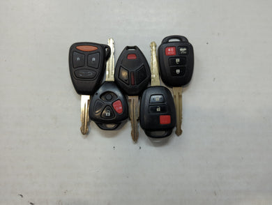 Lot of 5 Aftermarket Keyless Entry Remote Fob MIXED FCC IDS MIXED PART