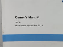 2015 Volkswagen Jetta Owners Manual Book Guide P/N:1525U1JT623 OEM Used Auto Parts