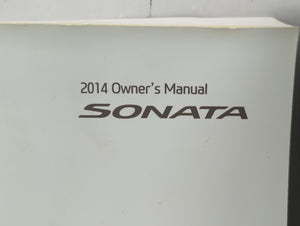 2014 Hyundai Sonata Owners Manual Book Guide P/N:A3S0-EU38A OEM Used Auto Parts