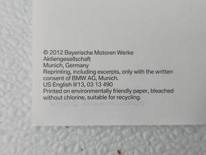 2012 Bmw 335i Owners Manual Book Guide OEM Used Auto Parts