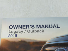 2016 Subaru Legacy Owners Manual Book Guide OEM Used Auto Parts