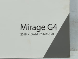 2018 Mitsubishi Mirage Owners Manual Book Guide P/N:9290H892 OEM Used Auto Parts