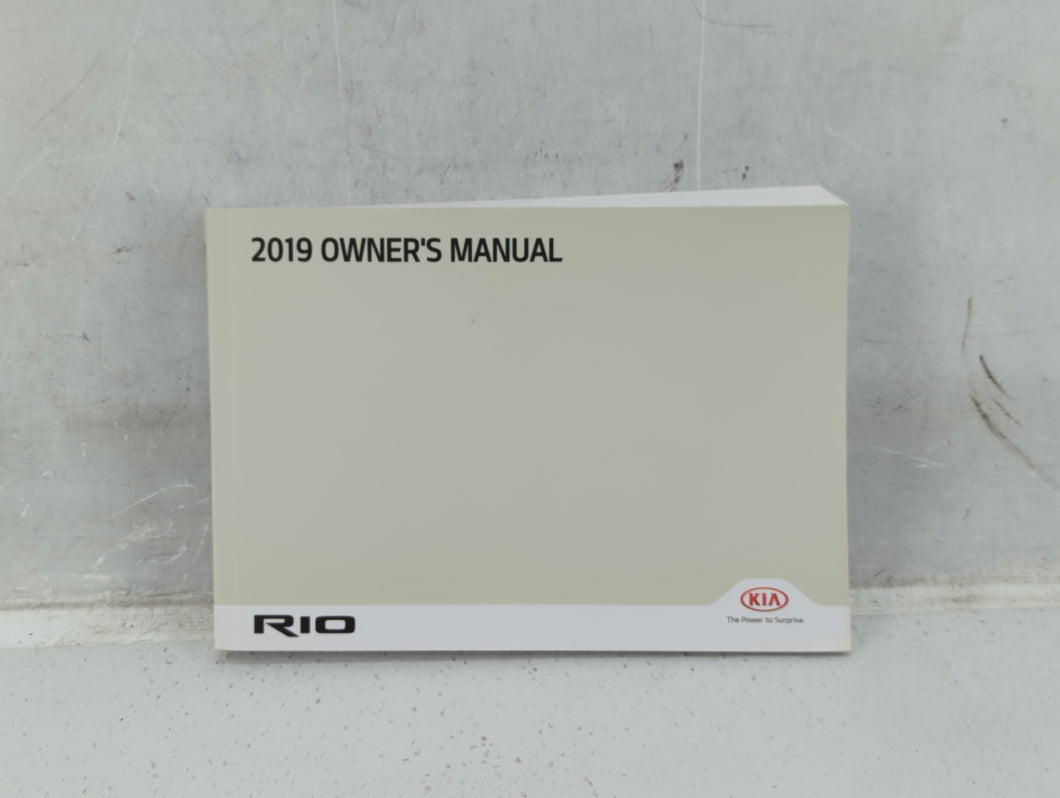 2019 Kia Rio Owners Manual Book Guide P/N:H9S5-EE80A OEM Used Auto Parts